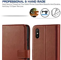 Classy Flip Cover for Redmi 9i Sport Brown Dual Protection-thumb2