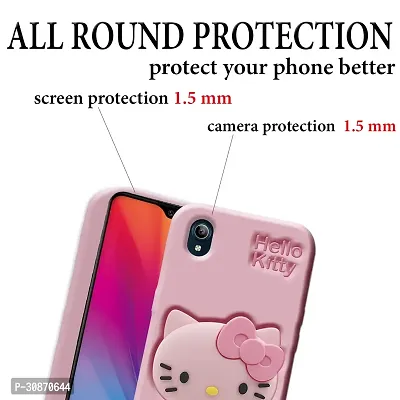 Ascensify Stylish Back Cover for Vivo Y91i Cute Hello Kitty Soft Case with Kitty Face Holder  for Vivo Y91i-thumb4