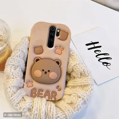 Ascensify Stylish Back Cover for Redmi Note 8 Pro Cute Funny Bear Case with Bear Face Holder  for Redmi Note 8 Pro-thumb3