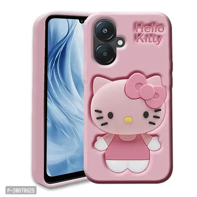 Ascensify Stylish Back Cover for Redmi 13C 5G Cute Hello Kitty Soft Case with Kitty Face Holder  for Redmi 13C 5G-thumb0