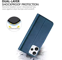 Classy Flip Cover for Redmi 12 Blue Dual Protection-thumb3