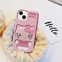 Ascensify Stylish Back Cover for Apple iPhone 14 Cute Hello Kitty Soft Case with Kitty Face Holder  for Apple iPhone 14-thumb2