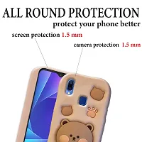 Ascensify Stylish Back Cover for Vivo Y95 Cute Funny Bear Case with Bear Face Holder  for Vivo Y95-thumb3