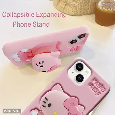 Ascensify Stylish Back Cover for Apple iPhone 14 Cute Hello Kitty Soft Case with Kitty Face Holder  for Apple iPhone 14-thumb2