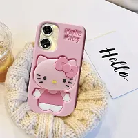 Ascensify Stylish Back Cover for Oppo A59 5G Cute Hello Kitty Soft Case with Kitty Face Holder  for Oppo A59 5G-thumb2