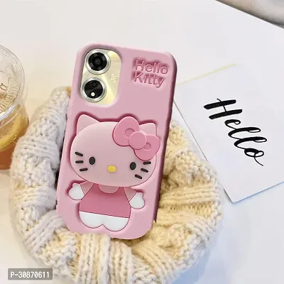 Ascensify Stylish Back Cover for Oppo A59 5G Cute Hello Kitty Soft Case with Kitty Face Holder  for Oppo A59 5G-thumb3