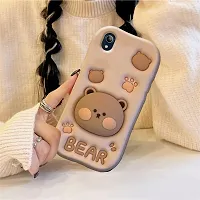 Ascensify Stylish Back Cover for Vivo Y91i Cute Funny Bear Case with Bear Face Holder  for Vivo Y91i-thumb4