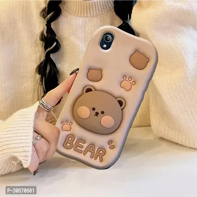 Ascensify Stylish Back Cover for Vivo Y91i Cute Funny Bear Case with Bear Face Holder  for Vivo Y91i-thumb5