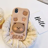 Ascensify Stylish Back Cover for Vivo Y91i Cute Funny Bear Case with Bear Face Holder  for Vivo Y91i-thumb2