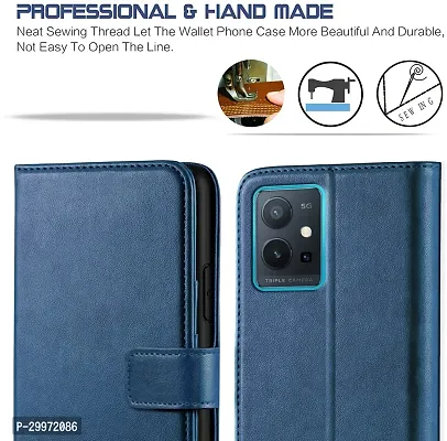 Classy Flip Cover for Vivo T1 5G Blue-thumb2