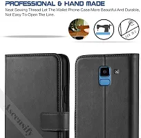 Classy Flip Cover for Samsung Galaxy J6 Black Dual Protection-thumb1