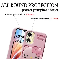 Ascensify Stylish Back Cover for Oppo A59 5G Cute Hello Kitty Soft Case with Kitty Face Holder  for Oppo A59 5G-thumb3