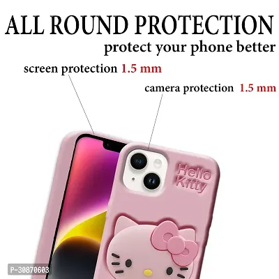 Ascensify Stylish Back Cover for Apple iPhone 14 Cute Hello Kitty Soft Case with Kitty Face Holder  for Apple iPhone 14-thumb4