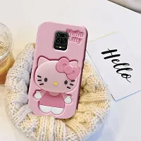 Ascensify Stylish Back Cover for Redmi Note 9 Pro Cute Hello Kitty Soft Case with Kitty Face Holder  for Redmi Note 9 Pro-thumb2