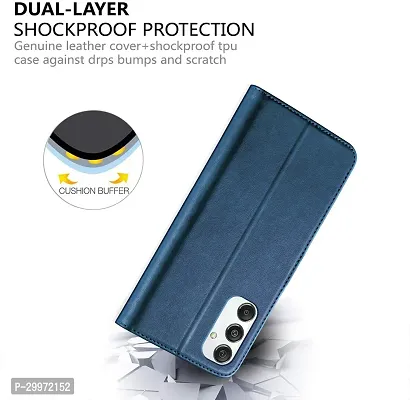 Classy Flip Cover for Samsung Galaxy M34 5G Blue Dual Protection-thumb4