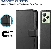 Classy Flip Cover for Realme C35 Black-thumb3