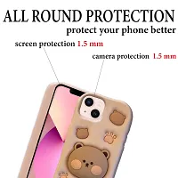 Ascensify Stylish Back Cover for Apple iPhone 13 Cute Funny Bear Case with Bear Face Holder  for Apple iPhone 13-thumb3