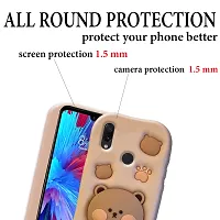 Ascensify Stylish Back Cover for Redmi Note 7 Cute Funny Bear Case with Bear Face Holder  for Redmi Note 7-thumb3