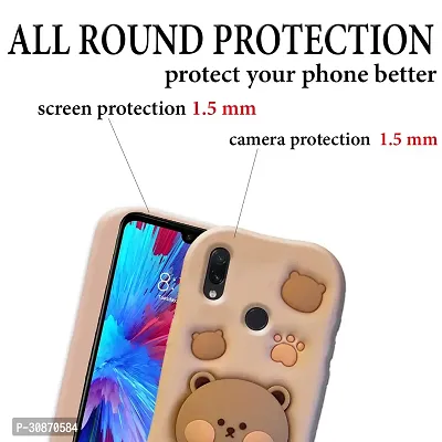 Ascensify Stylish Back Cover for Redmi Note 7 Cute Funny Bear Case with Bear Face Holder  for Redmi Note 7-thumb4