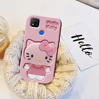 Ascensify Stylish Back Cover for Redmi 9 Cute Hello Kitty Soft Case with Kitty Face Holder  for Redmi 9-thumb2