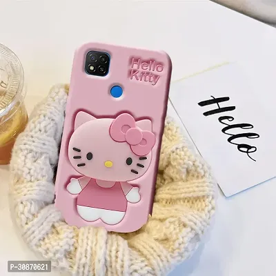 Ascensify Stylish Back Cover for Redmi 9 Cute Hello Kitty Soft Case with Kitty Face Holder  for Redmi 9-thumb3