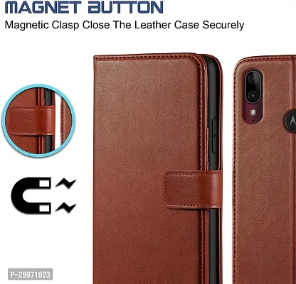 Classy Flip Cover for Motorola e6s Brown Dual Protection-thumb4