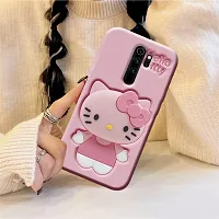 Ascensify Stylish Back Cover for Redmi Note 8 Pro Cute Hello Kitty Soft Case with Kitty Face Holder  for Redmi Note 8 Pro-thumb4