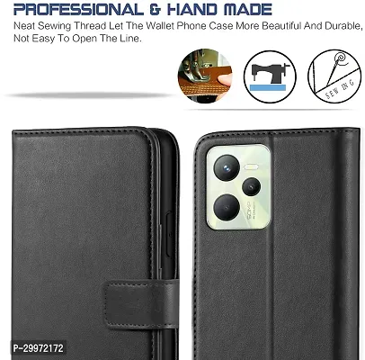 Classy Flip Cover for Realme C35 Black-thumb2