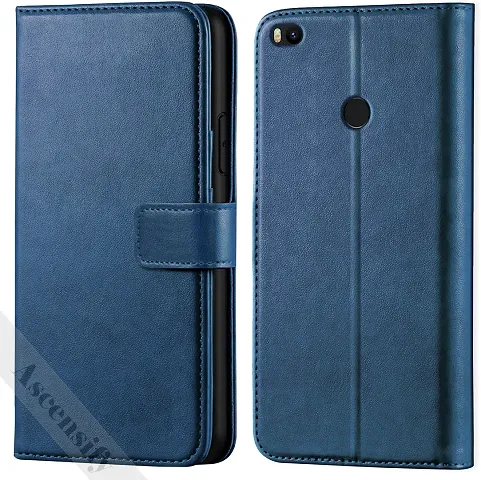 Classy Flip Cover for MI MAX 2 Blue Dual Protection