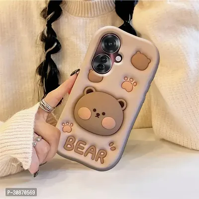 Ascensify Stylish Back Cover for Oppo F25 Pro 5G Cute Funny Bear Case with Bear Face Holder  for Oppo F25 Pro 5G-thumb5