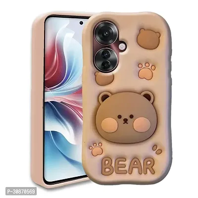 Ascensify Stylish Back Cover for Oppo F25 Pro 5G Cute Funny Bear Case with Bear Face Holder  for Oppo F25 Pro 5G