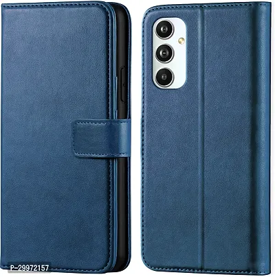 Classy Flip Cover for Samsung Galaxy F54 5G Blue Dual Protection-thumb0