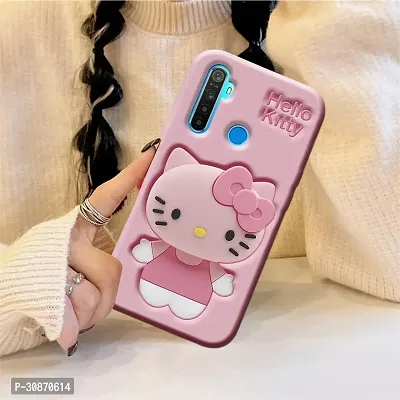 Ascensify Stylish Back Cover for Realme 5 Cute Hello Kitty Soft Case with Kitty Face Holder  for Realme 5-thumb5