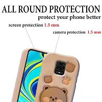 Ascensify Stylish Back Cover for Redmi Note 9 Pro Cute Funny Bear Case with Bear Face Holder  for Redmi Note 9 Pro-thumb3