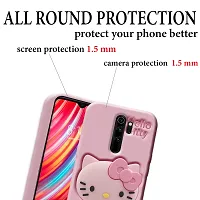 Ascensify Stylish Back Cover for Redmi Note 8 Pro Cute Hello Kitty Soft Case with Kitty Face Holder  for Redmi Note 8 Pro-thumb3