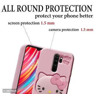 Ascensify Stylish Back Cover for Redmi Note 8 Pro Cute Hello Kitty Soft Case with Kitty Face Holder  for Redmi Note 8 Pro-thumb4