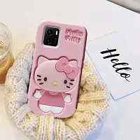 Ascensify Stylish Back Cover for Vivo Y15s Cute Hello Kitty Soft Case with Kitty Face Holder  for Vivo Y15s-thumb2