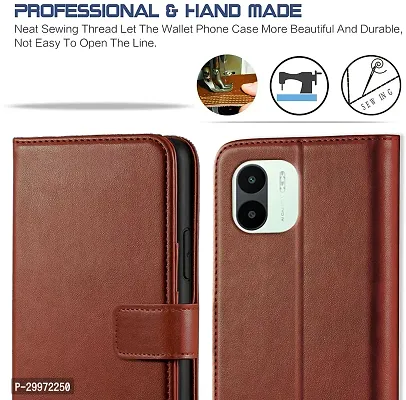 Classy Flip Cover for Mi A1 Plus Brown Dual Protection-thumb2