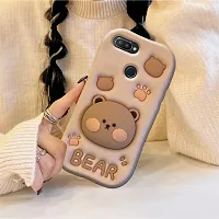 Ascensify Stylish Back Cover for Realme 2 Pro Cute Funny Bear Case with Bear Face Holder  for Realme 2 Pro-thumb4