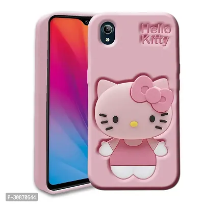 Ascensify Stylish Back Cover for Vivo Y91i Cute Hello Kitty Soft Case with Kitty Face Holder  for Vivo Y91i-thumb0