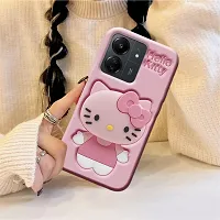 Ascensify Stylish Back Cover for Redmi 13C 4G Cute Hello Kitty Soft Case with Kitty Face Holder  for Redmi 13C 4G-thumb4