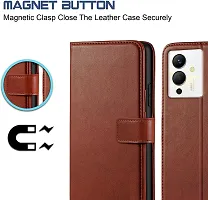 Classy Flip Cover for Infinix Note 12 Pro 5G Brown Dual Protection-thumb3