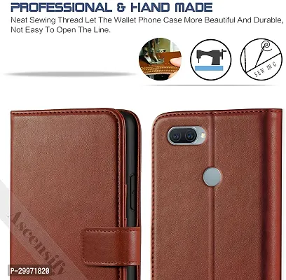 Classy Flip Cover for OPPO A11K Brown Dual Protection-thumb2