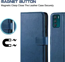 Classy Flip Cover for Moto G42 Blue Dual Protection-thumb3