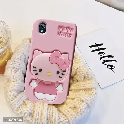 Ascensify Stylish Back Cover for Vivo Y91i Cute Hello Kitty Soft Case with Kitty Face Holder  for Vivo Y91i-thumb3