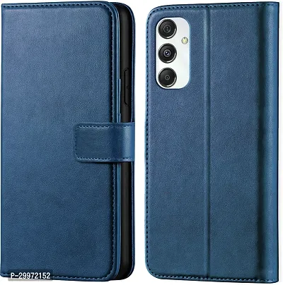 Classy Flip Cover for Samsung Galaxy M34 5G Blue Dual Protection-thumb0