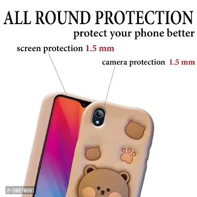 Ascensify Stylish Back Cover for Vivo Y91i Cute Funny Bear Case with Bear Face Holder  for Vivo Y91i-thumb4