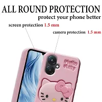 Ascensify Stylish Back Cover for Redmi 13C 5G Cute Hello Kitty Soft Case with Kitty Face Holder  for Redmi 13C 5G-thumb3