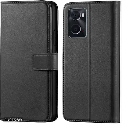 Classy Flip Cover for Oppo A76 Black-thumb0