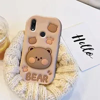 Ascensify Stylish Back Cover for Redmi Note 7 Cute Funny Bear Case with Bear Face Holder  for Redmi Note 7-thumb2